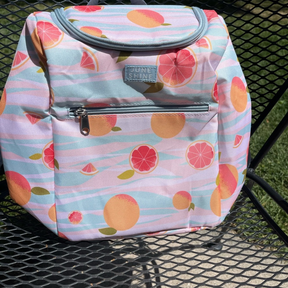 Pink Citrus Print Women's Backpack